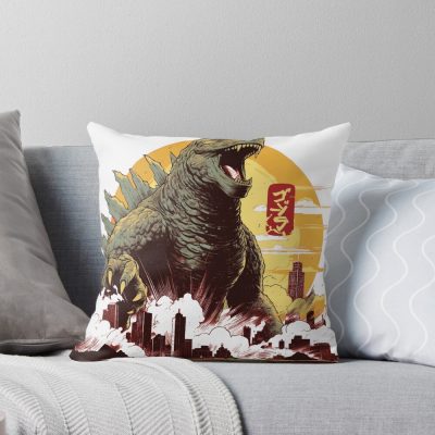 Godzilla Atomic Titan Legendary Monster Throw Pillow