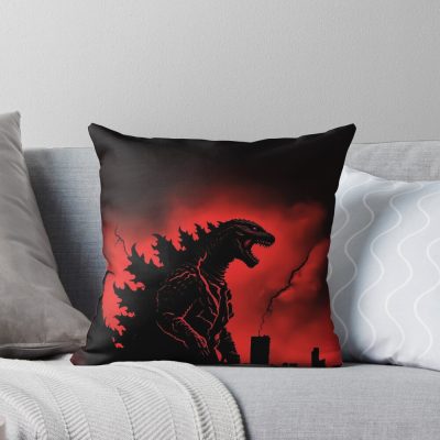 Godzilla Savage Kaiju Overlord Monster Throw Pillow